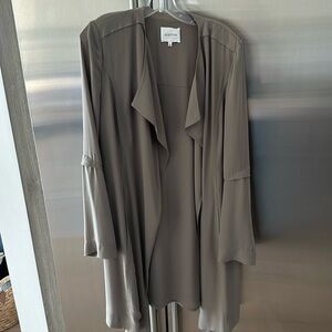 Grey lightweight trench coat